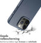 Accezz MagSafe Leather Backcover - Soft case - Krasbestendig - Donkerblauw (iPhone 15 Pro Max)