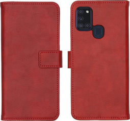 iMoshion Hoesje Geschikt voor Samsung Galaxy A21s Hoesje Met Pasjeshouder - iMoshion Luxe Bookcase - Rood