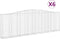 vidaXL - Schanskorven - 6 - st - gewelfd - 400x30x120/140 - cm - ijzer