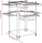 vidaXL - Wasrek - 107x107x120 - cm - aluminium