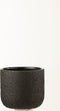 J-Line bloempot Ruw - keramiek - zwart - medium - Ø 18.5 cm