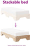 vidaXL - Bedframe - zonder - matras - stapelbaar - 90x190 - cm - massief - hout