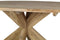 HSM Collection-Ovale Eettafel Met Kruispoot-180x100x75-Naturel-Teak