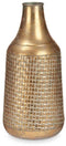 Vaas Gouden Metaal 21 x 44 x 21 cm (4 Stuks) Met reliëf