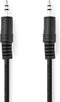 Nedis CAGT22000BK10 - Stereo audiokabel 3,5mm - 100cm - Zwart
