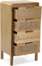 Ladenkast Versa Bruin Rotan Paulownia hout Hout MDF 30 x 77,5 x 40 cm