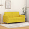 vidaXL - Tweezitsbank - 120 - cm - stof - lichtgeel