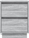vidaXL - Nachtkastje - met - LED-verlichting - - - Grijs - Sonoma - - - 39x34,5x50 - cm