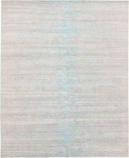 Shangri La Aqua Azul Vloerkleed - 60x90 - Rechthoek - Laagpolig Tapijt - Landelijk - Beige, Blauw