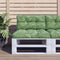 vidaXL - Palletkussen - bladpatroon - 80x40x12 - cm - stof