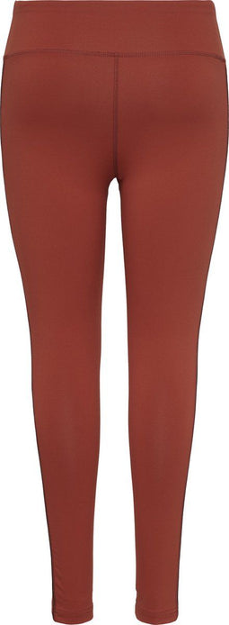 Only Play ONPJAMA HW MESH TRAIN TIGHTS - Dames Sportlegging - Twee strepen - Koraalrood