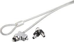 Hama Pull - Kabelslot 180 cm - Roestvrijstalen kabel met kunststof mantel - Zilver