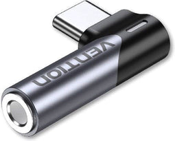 Vention - Type-C naar 3.5 mm Aux Jack Adapter - Hoogwaardige audiokwaliteit - Zilver