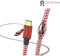 Hama Reflective - USB-C naar USB-C Kabel - Snellaadkabel 3A 150cm Rood