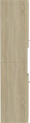 vidaXL - Badkamerkast - 30x30x130 - cm - spaanplaat - sonoma - eikenkleurig