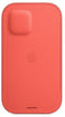 Apple iPhone 12 - Leren sleeve met MagSafe - Pink Citrus