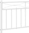 vidaXL - Bedframe - met - hoofdbord - metaal - wit - 200x200 - cm
