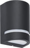 vidaXL Buitenwandlampen 2 st 35 W halfrond zwart