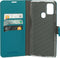 Mobiparts Galaxy A21s (2020) - Wallet Case - Saffiano motief - Turquoise