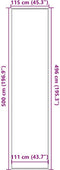 vidaXL - Deurmat - 115x500 - cm - antracietkleurig
