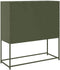 vidaXL - Dressoir - 100,5x39x107 - cm - koudgewalst - staal - olijfgroen
