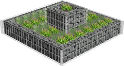 vidaXL - Gabion - plantenbak - 120x120x20 - cm - gegalvaniseerd - staal