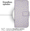 iMoshion Hoesje Geschikt voor iPhone SE (2022) / SE (2020) / 8 / 7 / 6s / 6 Hoesje Met Pasjeshouder - iMoshion Design Bookcase smartphone - Paars / White Daisy