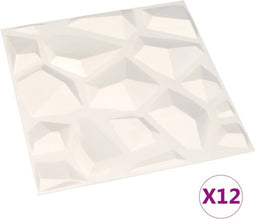 vidaXL - Wandpanelen - 12 - st - 3D - 3 - m² - 0,5x0,5 - m