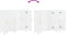 vidaXL - Dressoir - 90x34x80 - cm - bewerkt - hout - wit