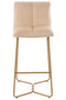 J-Line barstoel Pierre - metaal/textiel - beige - 2 stuks