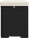 vidaXL - Hockers - met - kussens - 2 - st - 40x30x40 - cm - poly - rattan - zwart