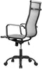 Feel Furniture Luxe Bureaustoel - Hoge Rugleuning - Lichtgrijs met Mat Zwart Frame