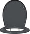 vidaXL - Snelsluit - Toiletbril - met - Soft - Close - Duroplast - in - Anthraciet