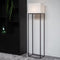 Atmooz - Vloerlamp Cristo - Staande Lamp - Stalamp - Woonkamer - Zwart en witte kap - Hoogte 153cm - Metaal