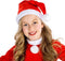 Dressforfun Meisjes kerstelf kostuum 152 - Verkleedkleding met sneeuwballen - Inclusief kerstmuts