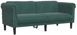 vidaXL - Bank - 2-zits - fluweel - donkergroen