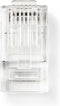 RJ45-Connector - Male - UTP CAT5 - Recht - Verguld - 10 Stuks - PVC - Transparant - Polybag