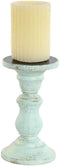 Kroonkandelaar Home ESPRIT Geel Blauw Groen Roze Metaal Mangohout Shabby Chic 10 x 10 x 18 cm