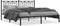 vidaXL - Bedframe - met - hoofdbord - metaal - zwart - 180x200 - cm