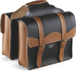 Selle Monte Grappa Bauletto - Dubbele Fietstas - 29 Liter - Kunstleer - Zwart / Donkerbruin