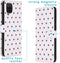 iMoshion Hoesje Geschikt voor Samsung Galaxy A12 Hoesje Met Pasjeshouder - iMoshion Design Softcase Bookcase - Wit / Zwart / Hearts Allover White