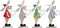 Kerstversiering DKD Home Decor Hout Polyester Rendier (5 x 22 x 41 cm) (4 Stuks)