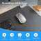 Nuvance Draadloze Muis LED - Bluetooth - Stil - Ergonomisch - Grijs