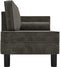 vidaXL - Chaise - longue - met - kussens - en - bolster - fluweel - donkergrijs
