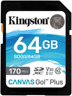 Kingston Canvas Go! Plus - SDXC 64GB - UHS-I Klasse 10 tot 100 MB/s - Full HD en 4K UHD video