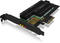 Icy Box PCIe 4.0 - PCIe extensiekaart voor 2x M.2 SSDs met heatsinks - Antraciet