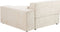 HELLNAR - Chaise longue - Beige - Linkszijdig - Fluweel