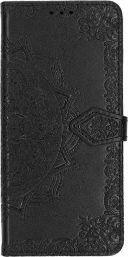 Hoesje Met Pasjeshouder Geschikt voor Samsung Galaxy S10 - Mandala Bookcase - Zwart