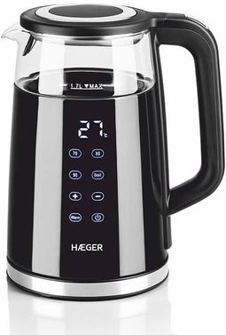 Haeger EK-DIG.028A - Waterkoker - 1,7L - 2200W - RVS Zwart