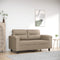 vidaXL - Tweezitsbank - 120 - cm - microvezelstof - taupe